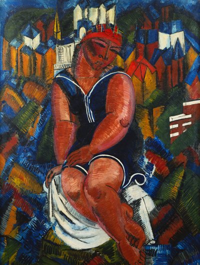大女性入浴客；Le Grande Baigneuse 作： Raoul Dufy