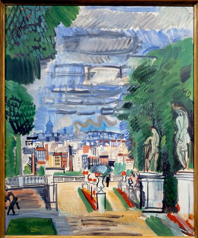 サン・クラウド公園、20世紀、油彩・カンヴァス 作： Raoul Dufy