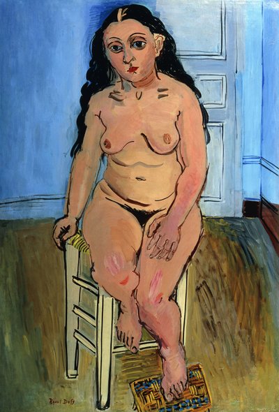 スツールの上のヌード女性 作： Raoul Dufy