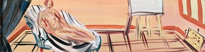 イーゼルを持つ裸婦（油彩・キャンバス） 作： Raoul Dufy