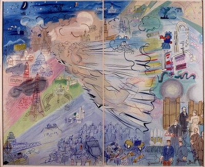ラウル・デュフィ（1877-1953）の絵画「La Fee Electricite 作： Raoul Dufy