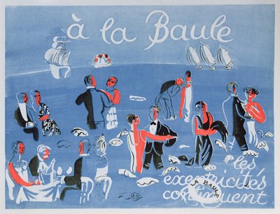 海辺のリゾート、ラ・バウルの広告ポスター 作： Raoul Dufy