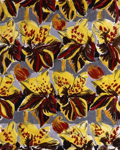 赤と黄色の花；Fleurs Rouges et Jaunes 作： Raoul Dufy