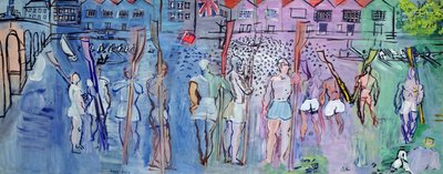 ヘンリーのレガッタ、オール選手たち 作： Raoul Dufy