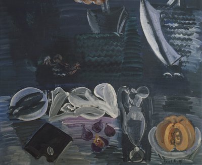 海を背景にした静物画 作： Raoul Dufy