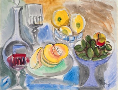 静物 1923年頃 （紙に水彩） 作： Raoul Dufy