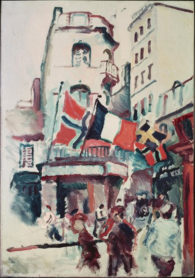 旗のある通り 作： Raoul Dufy