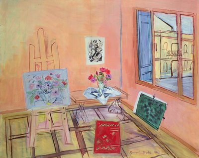 花のあるスタジオ 作： Raoul Dufy
