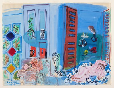 アーティストのアトリエ（水彩画） 作： Raoul Dufy