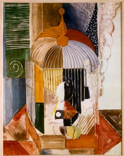 鳥かご、20世紀（キャンバスに油彩） 作： Raoul Dufy