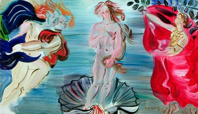 ヴィーナスの誕生 1940年頃（油彩、パネル） 作： Raoul Dufy