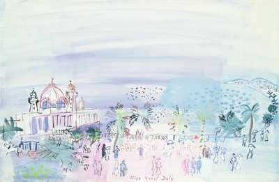 ニースのカジノ 1936年頃 （紙にグワッシュと水彩） 作： Raoul Dufy