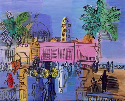 桟橋のカジノ、ニース、1926年頃（油彩・カンヴァス） 作： Raoul Dufy