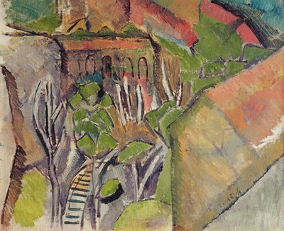 レスタクのケーブルカー（油彩・キャンバス） 作： Raoul Dufy