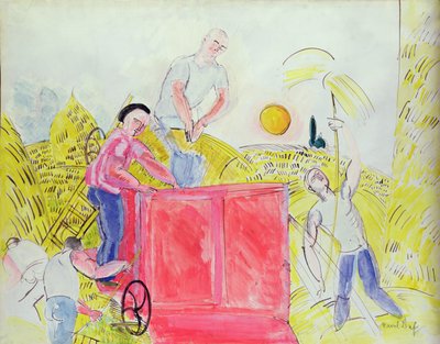 収穫人（紙にグワッシュ） 作： Raoul Dufy