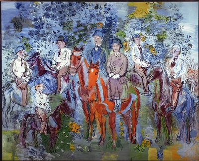 森の騎手たち、あるいは馬に乗ったケスラー一家 作： Raoul Dufy