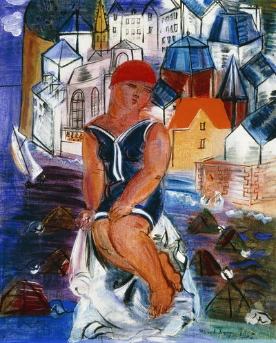 サン・アドレッセの小さな水浴場; La Petite Baigneuse a Saint-Adresse 作： Raoul Dufy
