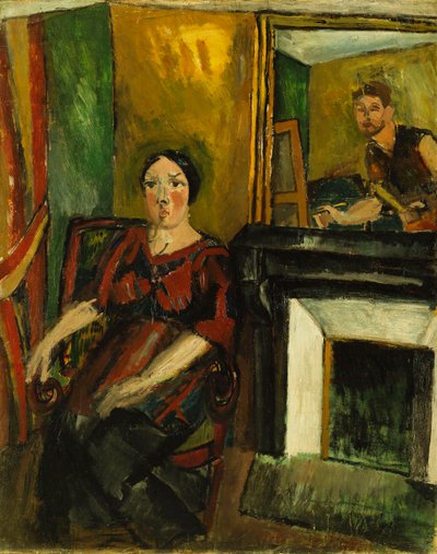 画家とモデル（Le Peintre et son Modele 作： Raoul Dufy