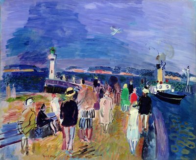 オンフルールの桟橋 作： Raoul Dufy