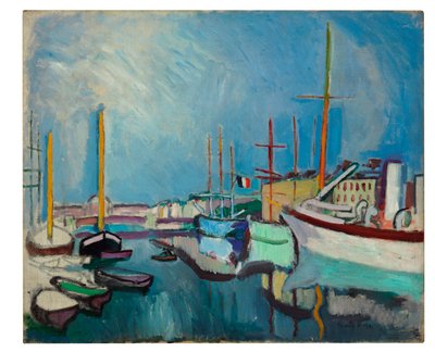 ル・アーヴルの港 1905-1906年頃（油彩・キャンバス） 作： Raoul Dufy