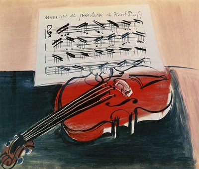 赤いヴァイオリン 1948年頃 油彩・キャンバス 作： Raoul Dufy