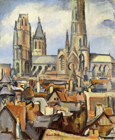 ルーアンの屋根; Les Toits de Rouen, 1902-03年頃（油彩・カンヴァス） 作： Raoul Dufy
