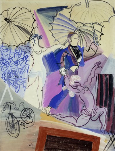 タイトロープ・ウォーカーズ（綱渡り）；レ・イクイリブリスト 作： Raoul Dufy