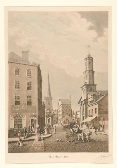 1820年のウォール街 作： Raoul Varin