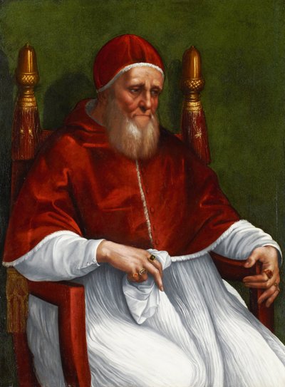ローマ教皇ユリウス2世の肖像 作： Raphael (1483 1520) (& studio)