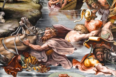 ミルビアン橋の戦い、詳細。 1517-1524（フレスコ画） 作： Raphael