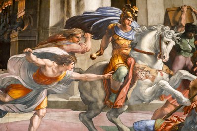 神殿からのヘリオドロスの追放。 1511～1512年（フレスコ画） 作： Raphael