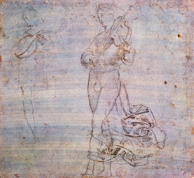 楽器を持った人物の習作 作： Raphael
