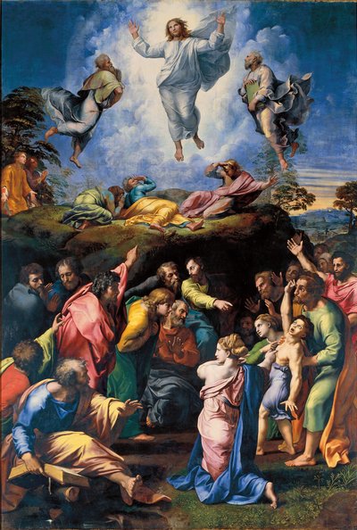 変身」 1519-20年頃 パネルに油彩 作： Raphael
