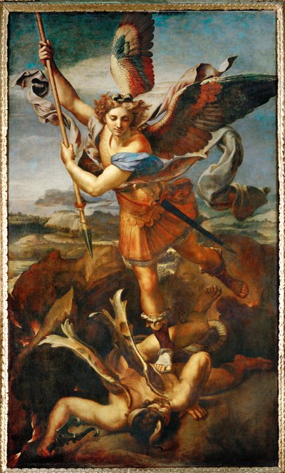 悪魔を退治する大天使ミカエル... 作： Raphael (1483-1520)