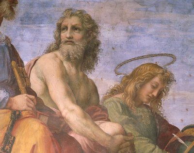 Adão e João Evangelista, detalhe da Disputa do Santíssimo Sacramento 作： Raphael (1483 1520)
