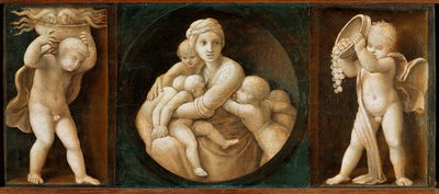 バリオーニ祭壇画より「慈愛」、プレデッラ 作： Raphael (1483 1520)