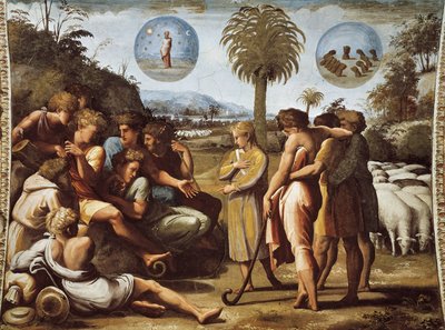ヨセフは自分の夢を兄弟に説明する 作： Raphael