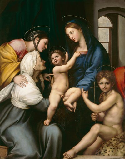 布の聖母」1514年頃（パネルに油彩 作： Raphael