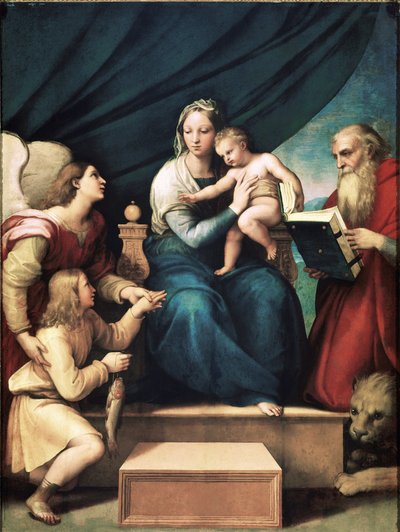 魚の聖母」（板に油彩、1513年頃 作： Raphael