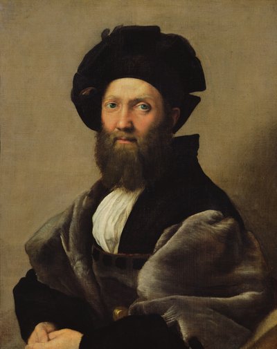 1516年以前のバルダッサーレカスティリオーネ（1478-1529）の肖像（キャンバスに油彩） 作： Raphael