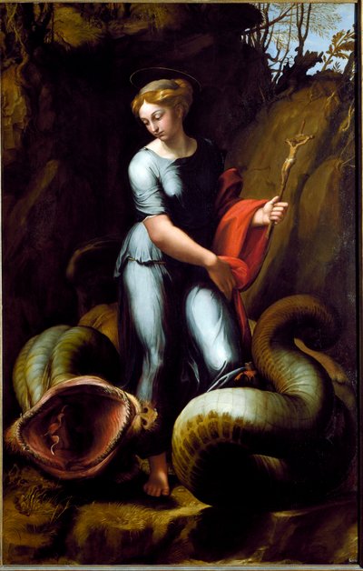 聖女マーガレット（油彩・キャンバス、1520年頃 作： Raphael