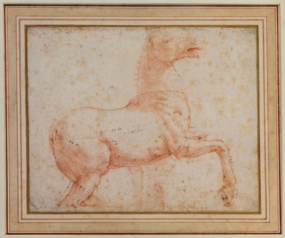 クイリナレの大理石の馬の1頭の研究（スタイラスの兆候の上に赤いチョーク） 作： Raphael