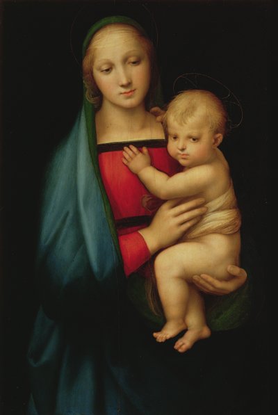 大公の聖母、c.1504-05（パネルに油彩） 作： Raphael