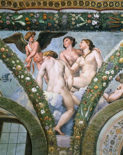 キューピッドと三美神、1517-1518。 作： Raphael