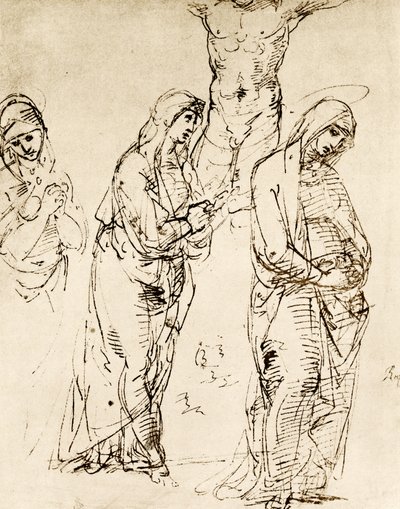 十字架の下の神の母へのデザイン 作： Raffaello Sanzio Raphael