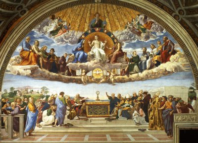 聖餐式の紛争聖餐式の紛争、1509-1510。 作： Raffaello Sanzio Raphael