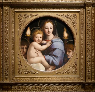 燭台のマドンナ、1513年頃 作： Raffaello Sanzio Raphael