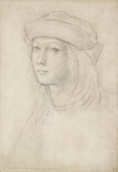 自画像の可能性がある未知の若者の肖像 作： Raphael