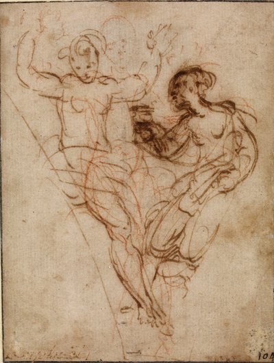 金星にプロセルピナの花瓶を贈るプシュケ、16世紀初頭 作： Raphael
