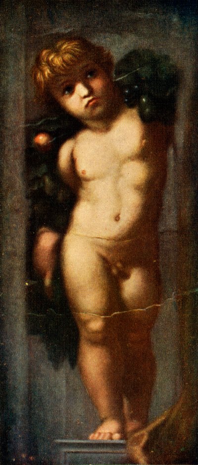 ガーランド付きプット、c1510、c1912 作： Raffaello Sanzio Raphael